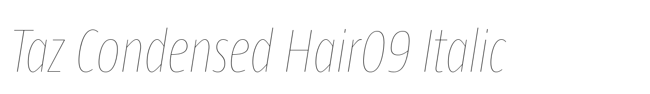 Taz Condensed Hair09 Italic